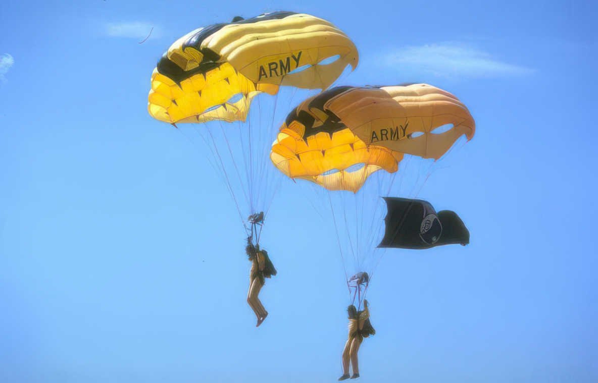 golden knights jump 2 Vintage A4 Photo Print