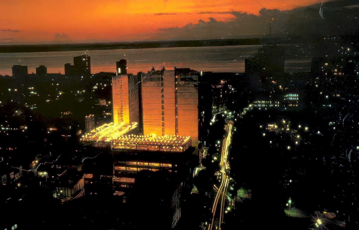 golden nugget cityscape Vintage A4 Photo Print