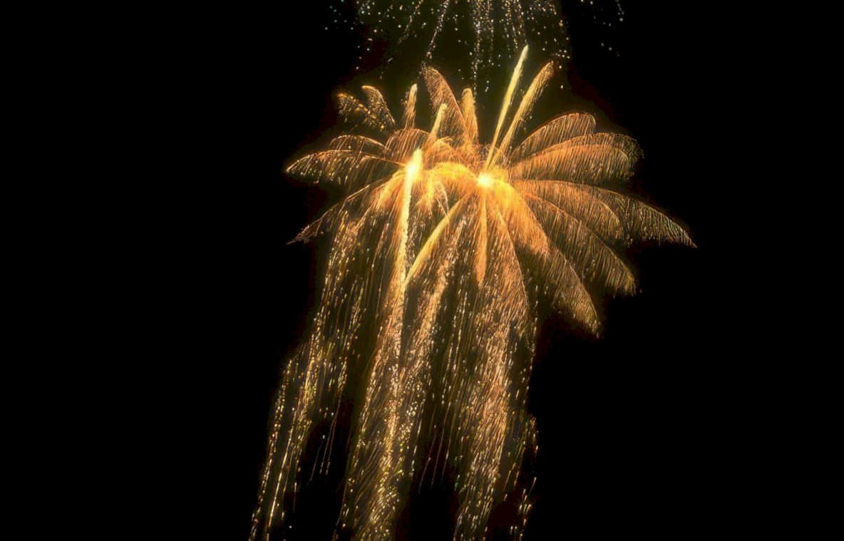 golden sparklers night 1 Vintage A4 Photo Print