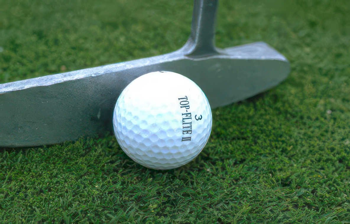 golf ball putter Vintage A4 Photo Print