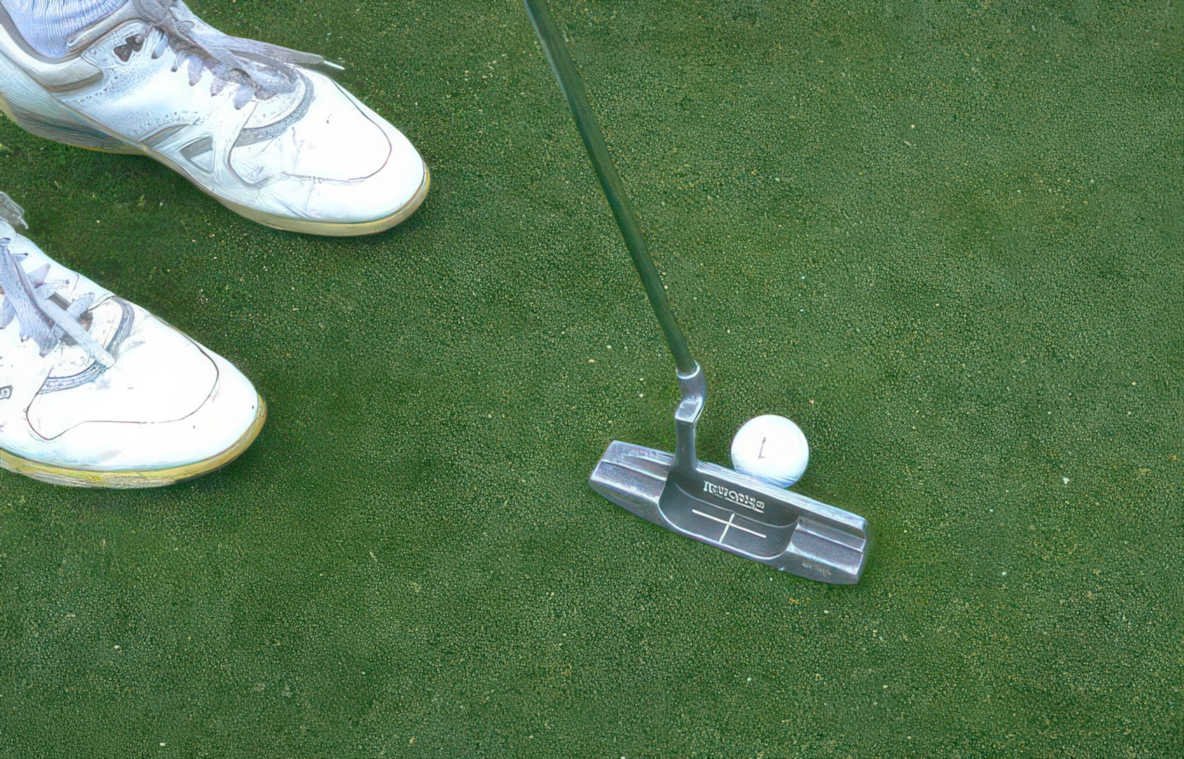golf putting ball Vintage A4 Photo Print