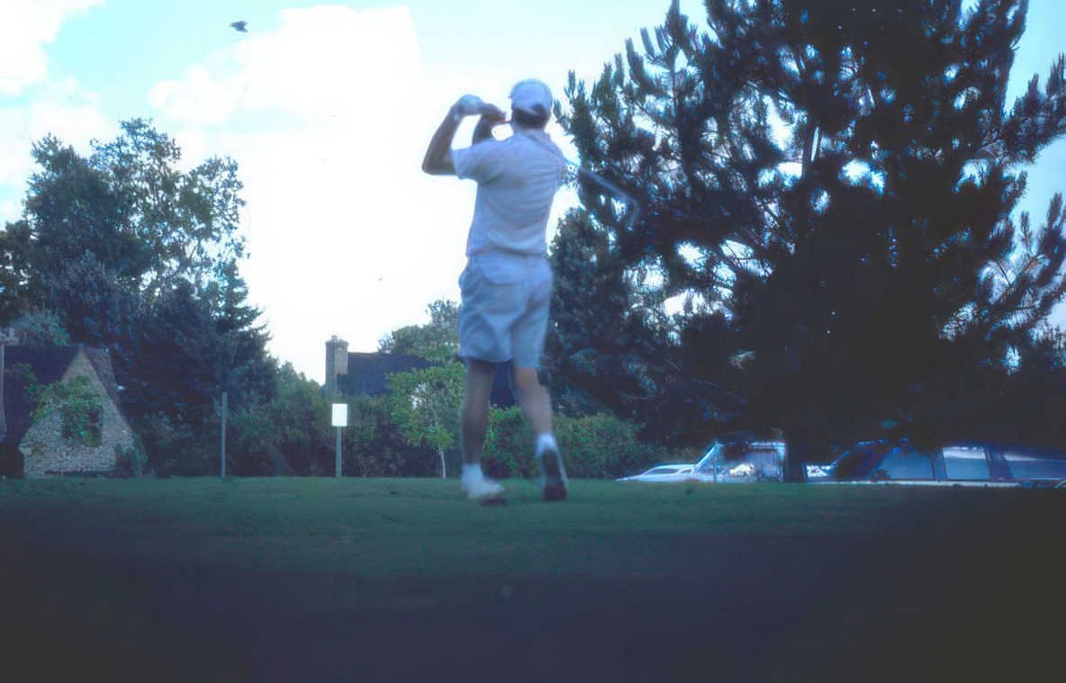 golfer swing course Vintage A4 Photo Print
