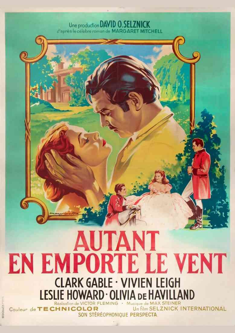 gone with the wind french 1 47x63 6536 A4 Photo Print