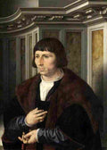gossaert a man with a rosary Art A4 Photo Print