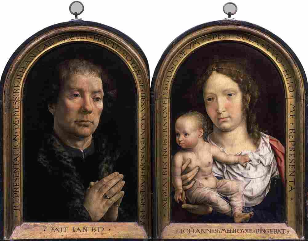 gossaert diptych of jean carondelet Art A4 Photo Print