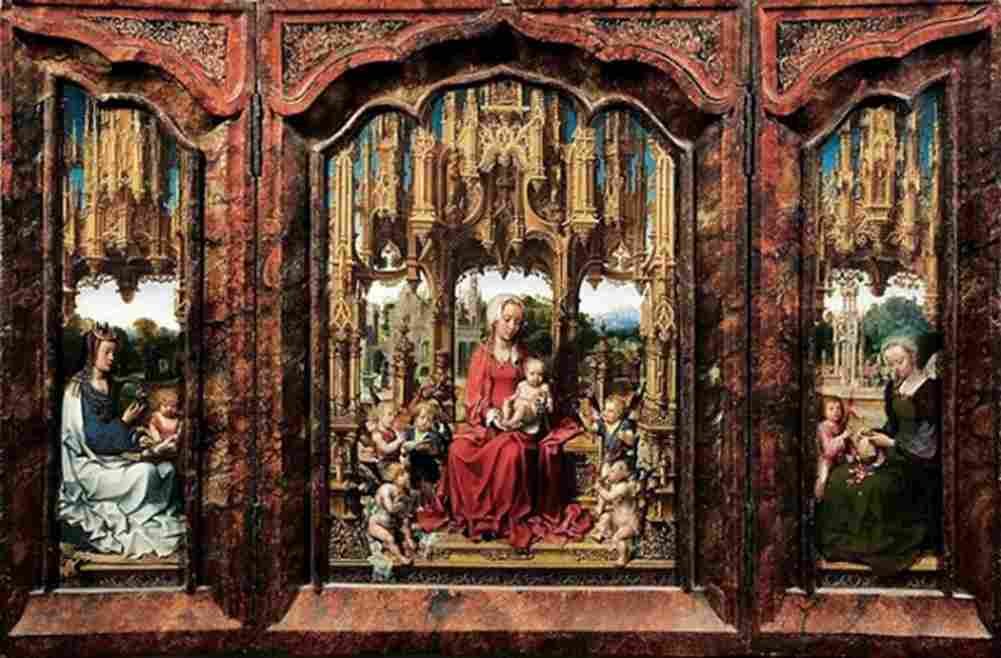gossaert malvagna triptych Art A4 Photo Print