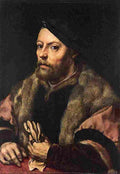 gossaert man holding a glove Art A4 Photo Print