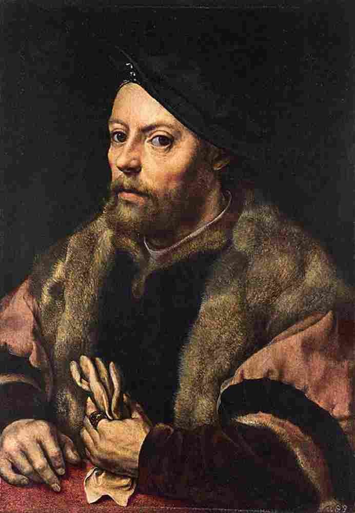 gossaert man holding a glove Art A4 Photo Print