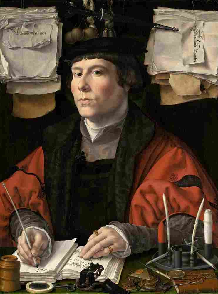 gossaert portrait of a merchant Art A4 Photo Print