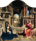 gossaert st luke drawing the virgin Art A4 Photo Print