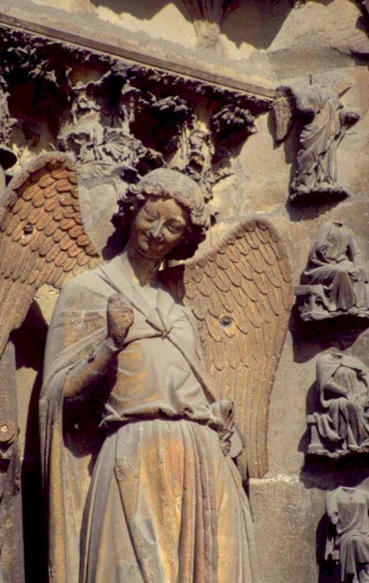 gothic angel statue 1 1980s 1990s A4 Photo Print
