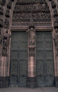 gothic cathedral doors 1980s 1990s A4 Photo Print
