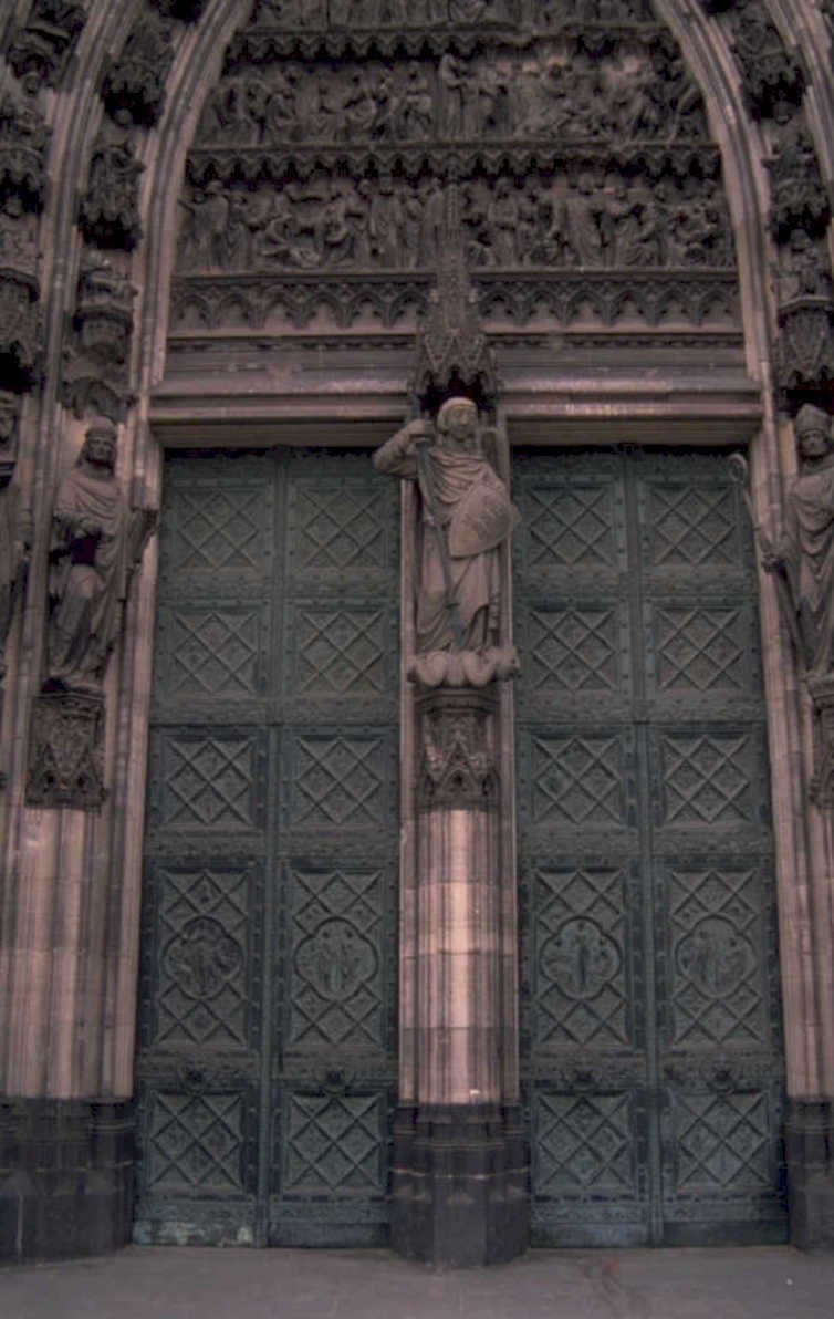 gothic cathedral doors 1980s 1990s A4 Photo Print