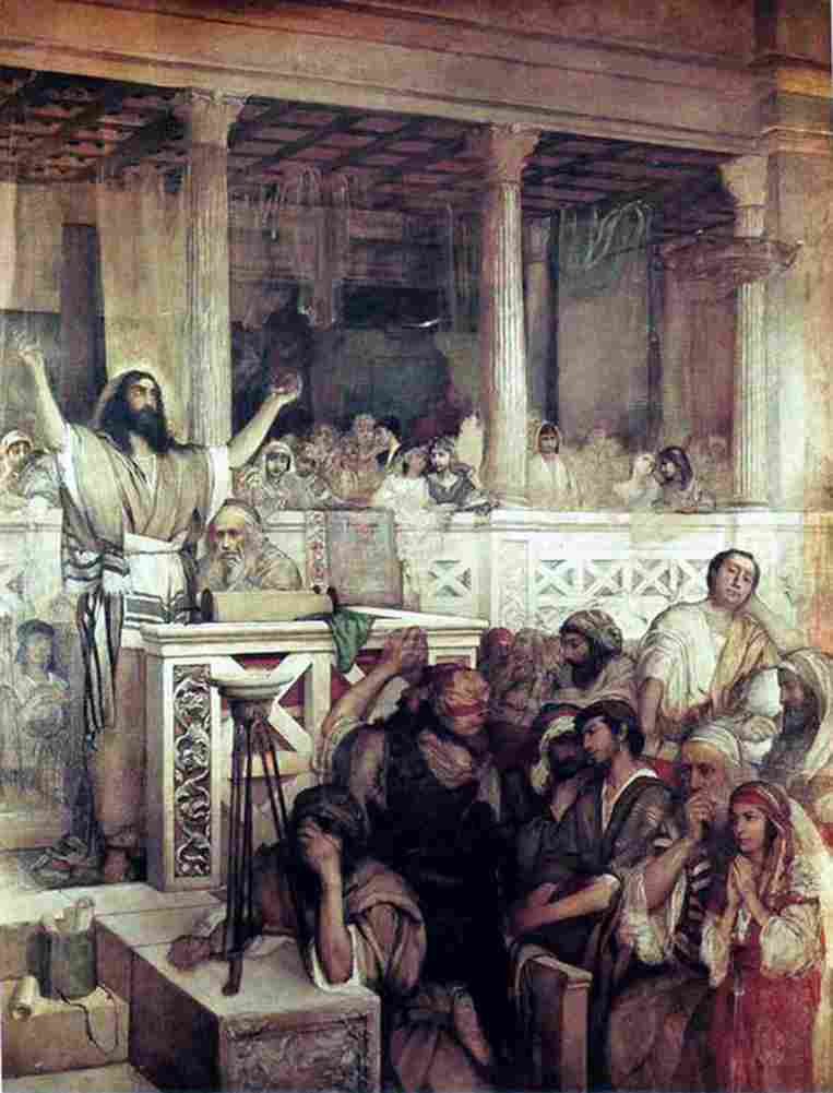 gott Christ Preaching at Capernaum Art A4 Photo Print
