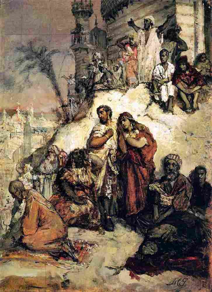 gott The Exile of the Moors from Granada Art A4 Photo Print