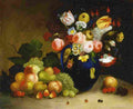 gould Still life with Fruit and Flowers Art A4 Photo Print