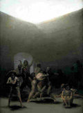 goya Courtyard with Lunatics Art A4 Photo Print