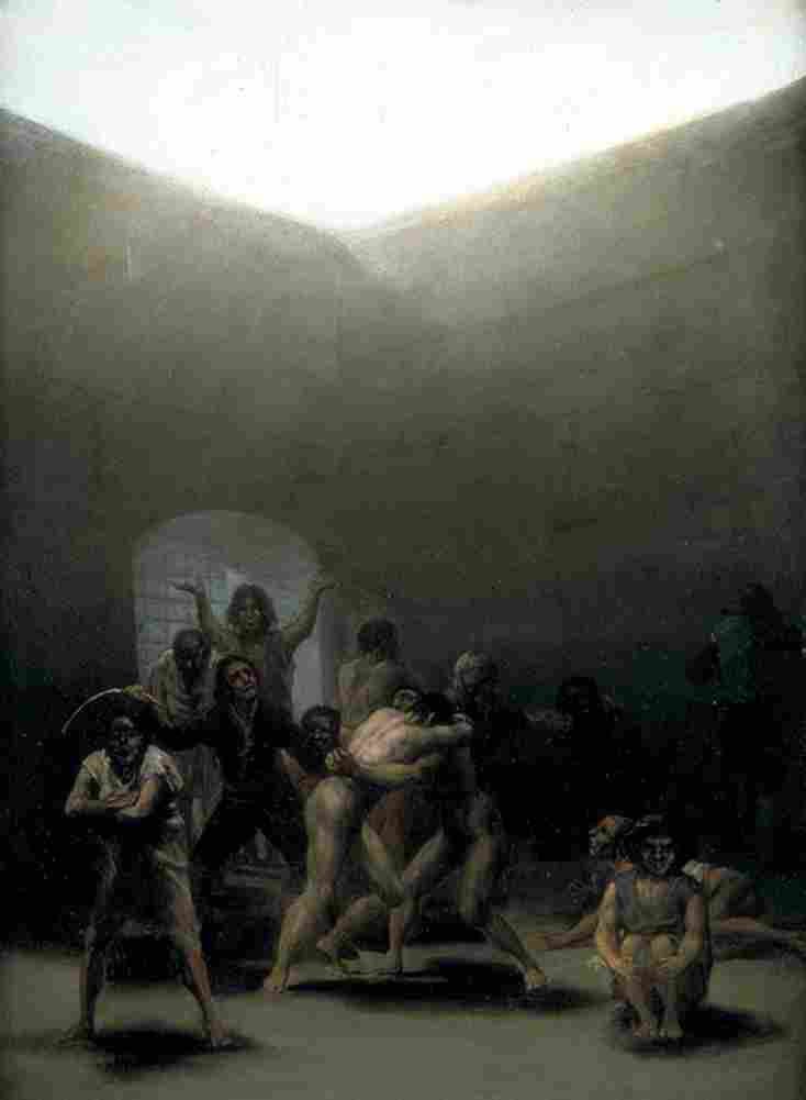 goya Courtyard with Lunatics Art A4 Photo Print