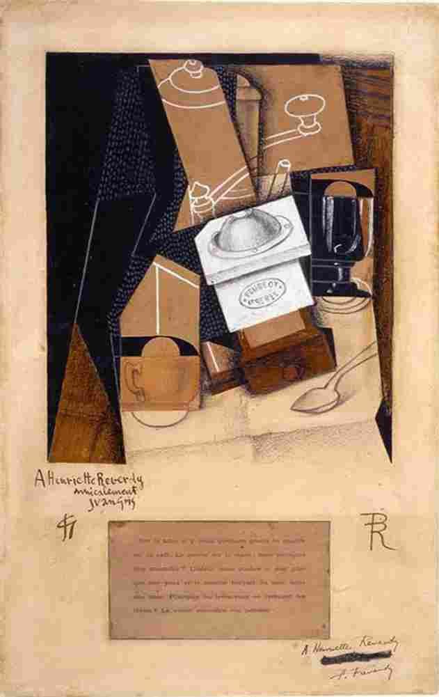 gr Coffee Grinder Cup and Glass on a Table Art A4 Photo Print