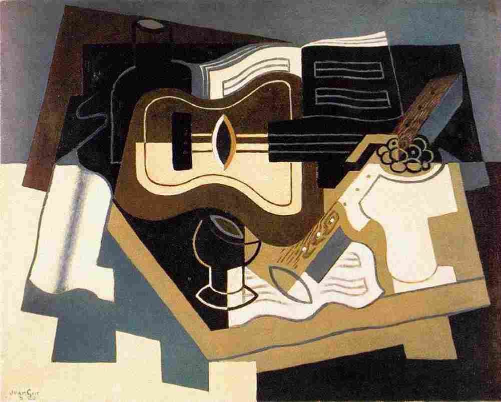 gr Guitar and Clarinet Art A4 Photo Print