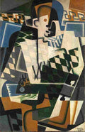 gr Harlequin with a Guitar Art A4 Photo Print