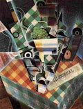gr Still Life with Checked Tablecloth Art A4 Photo Print