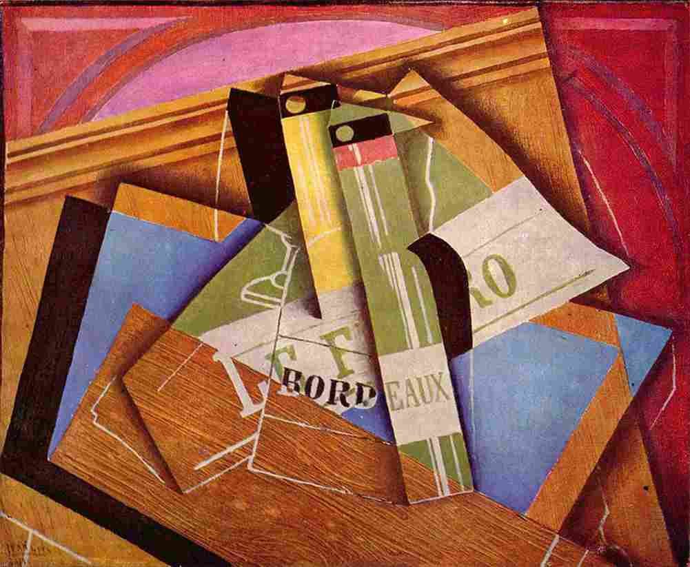gr Still life with Bordeuaux Bottle Art A4 Photo Print