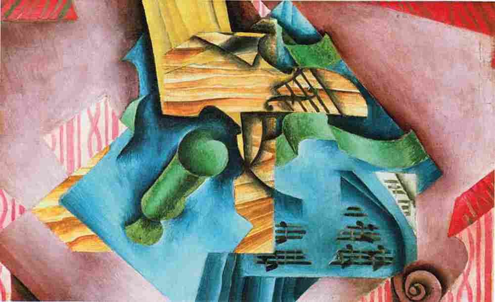 gr Violine and Glass Art A4 Photo Print