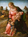 granaccci madonna and child with saint john the baptist Art A4 Photo Print