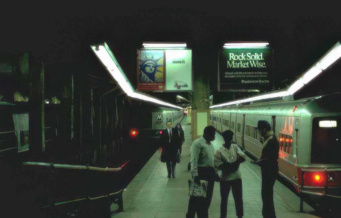 grand central commuters Vintage A4 Photo Print