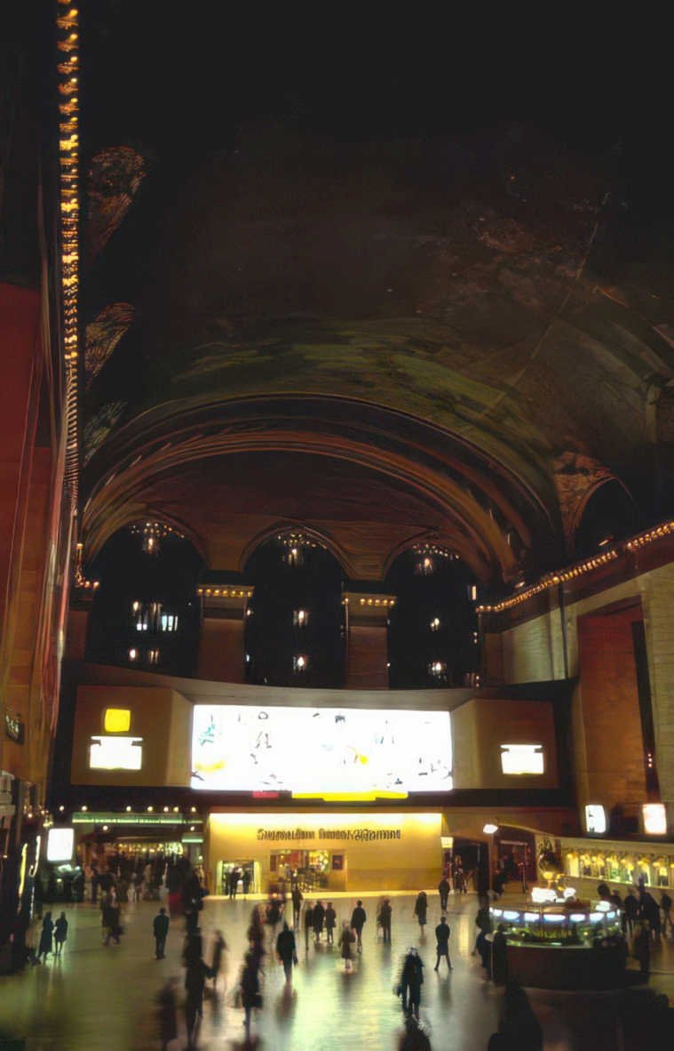 grand central night 3 Vintage A4 Photo Print