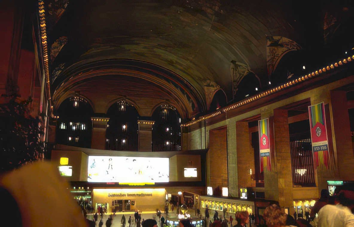 grand central night 4 Vintage A4 Photo Print