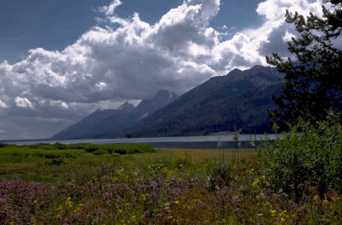 grand teton lake 1980s 1990s A4 Photo Print