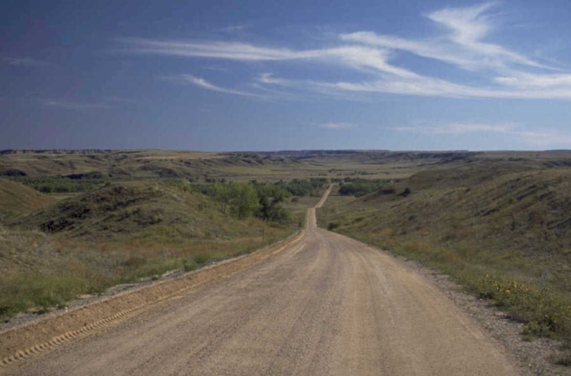 gravel road montana 1980s 1990s A4 Photo Print