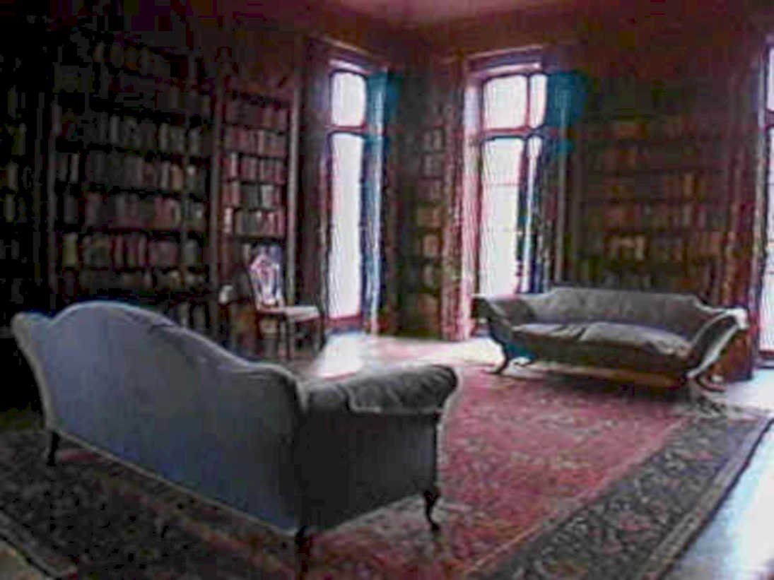 gray sofas bookshelves1980s 1990s A4 Photo Print