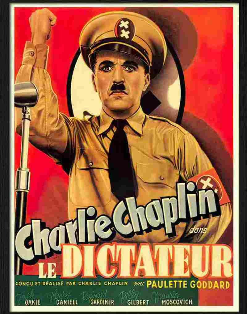 great dictator charlie chaplin movie poster Advert A4 Photo Print