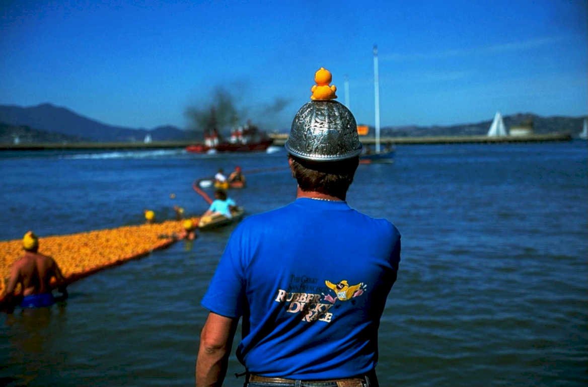 great duck race1980s 1990s A4 Photo Print
