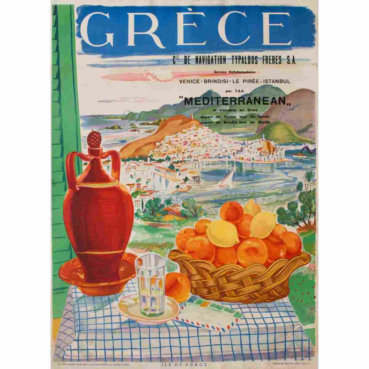 grece ile de poros 1948 3 Advert A4 Photo Print