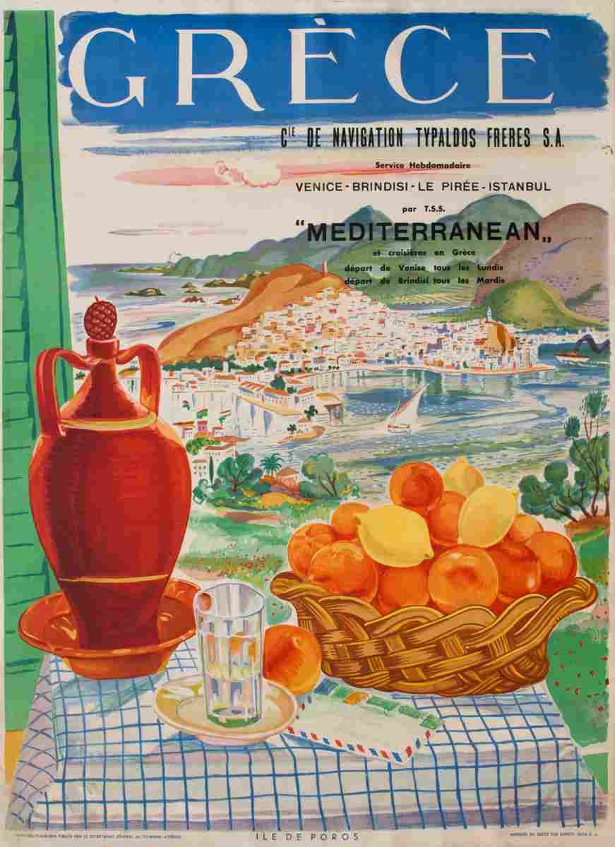 grece ile de poros 1948 5 Advert A4 Photo Print