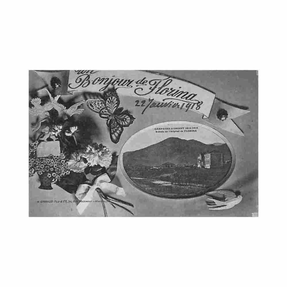 greece hello from florina the field hospital grimaud Vintage A4 Photo Print