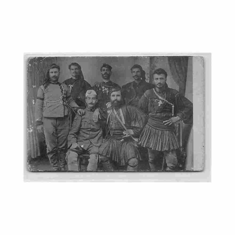 greece kavala macedonian freedom fighters see scans for condition p th pavlidis Vintage A4 Photo Print