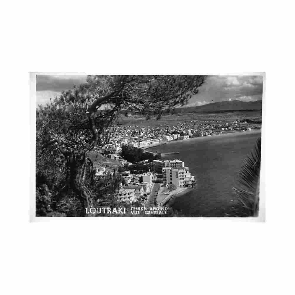 greece loutraki general view Vintage A4 Photo Print