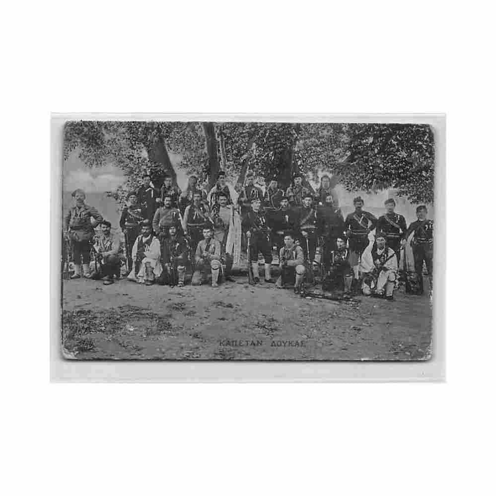 greece macedonian freedom fighters captain doukas see scans for condition p th pavlidis Vintage A4 Photo Print