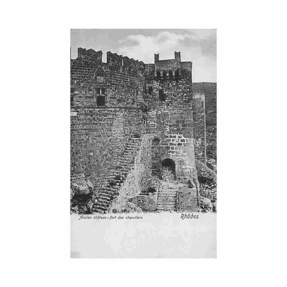 greece rhodes former castle of the knights Vintage A4 Photo Print