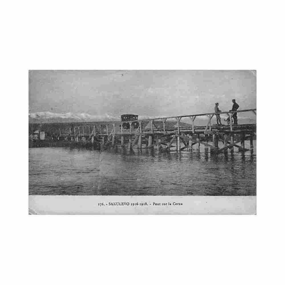 greece sakulevo today marina florina bridge on the crna river vardar world war one Vintage A4 Photo Print
