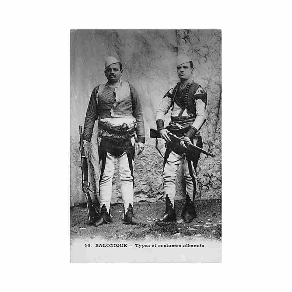 greece salonica albanian costumes messageries maritimes 40 Vintage A4 Photo Print