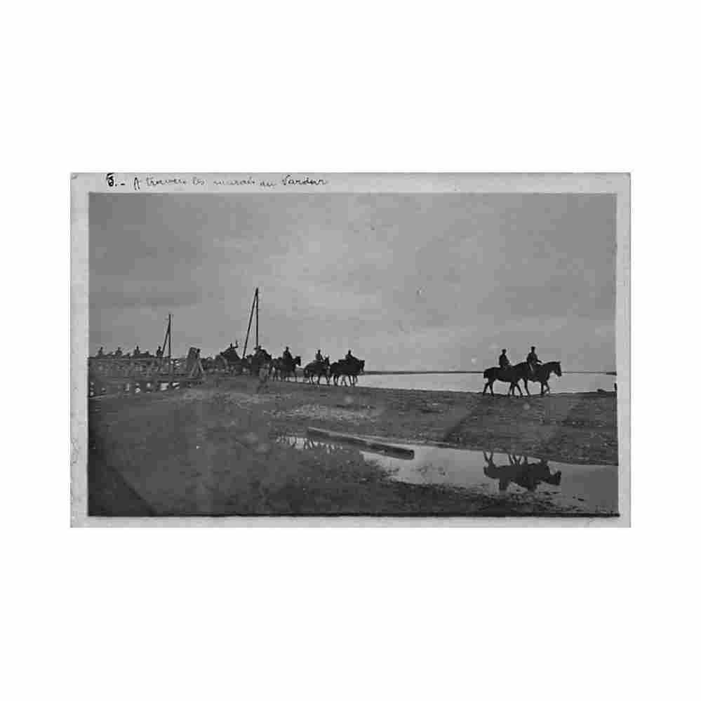 greece world war one through the vardar marshes Vintage A4 Photo Print