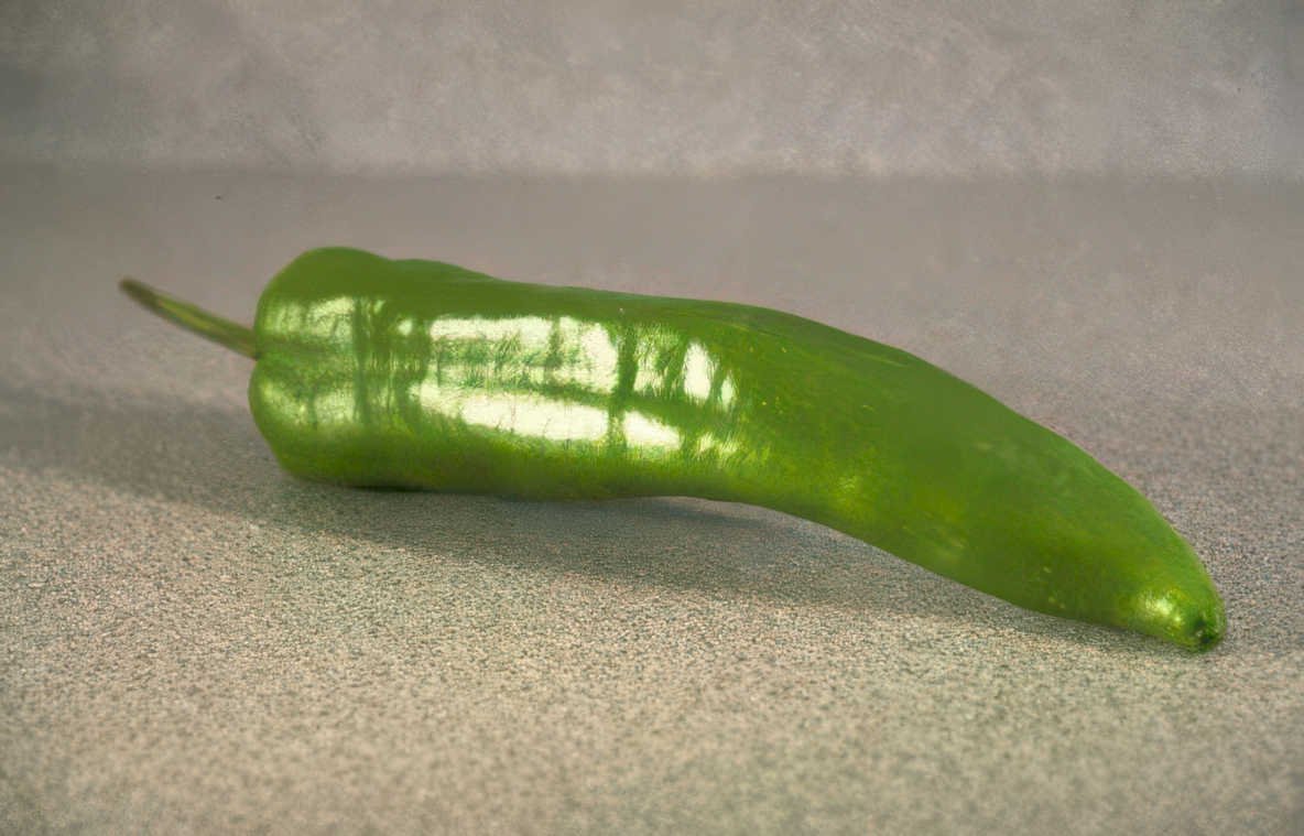 green bell pepper 1 Vintage A4 Photo Print