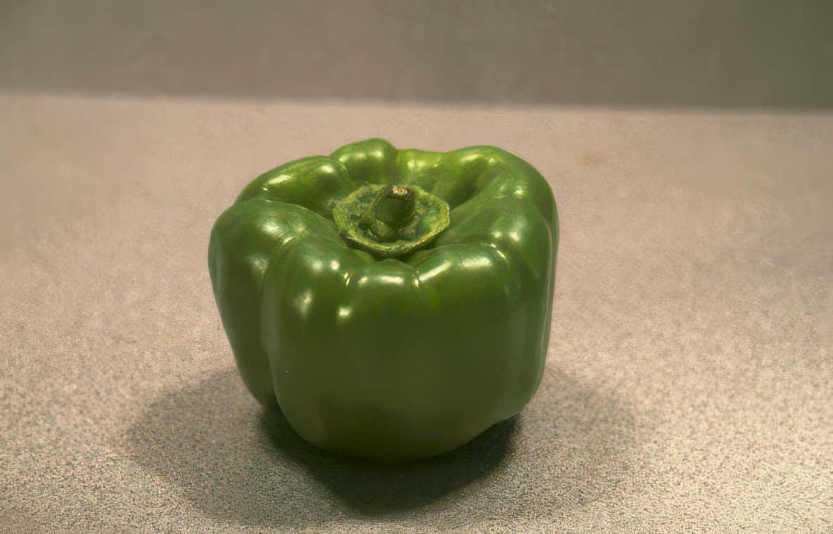 green bell pepper 2 Vintage A4 Photo Print