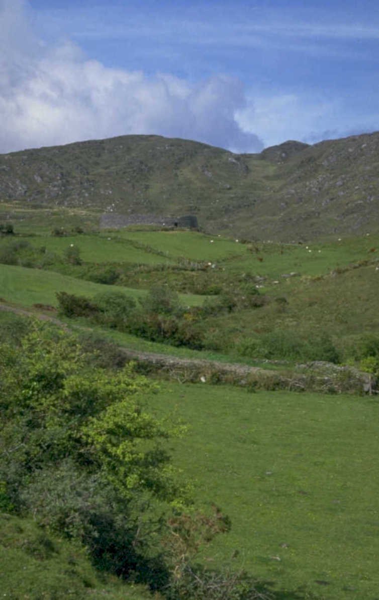 green hills farmland 1980s 1990s A4 Photo Print